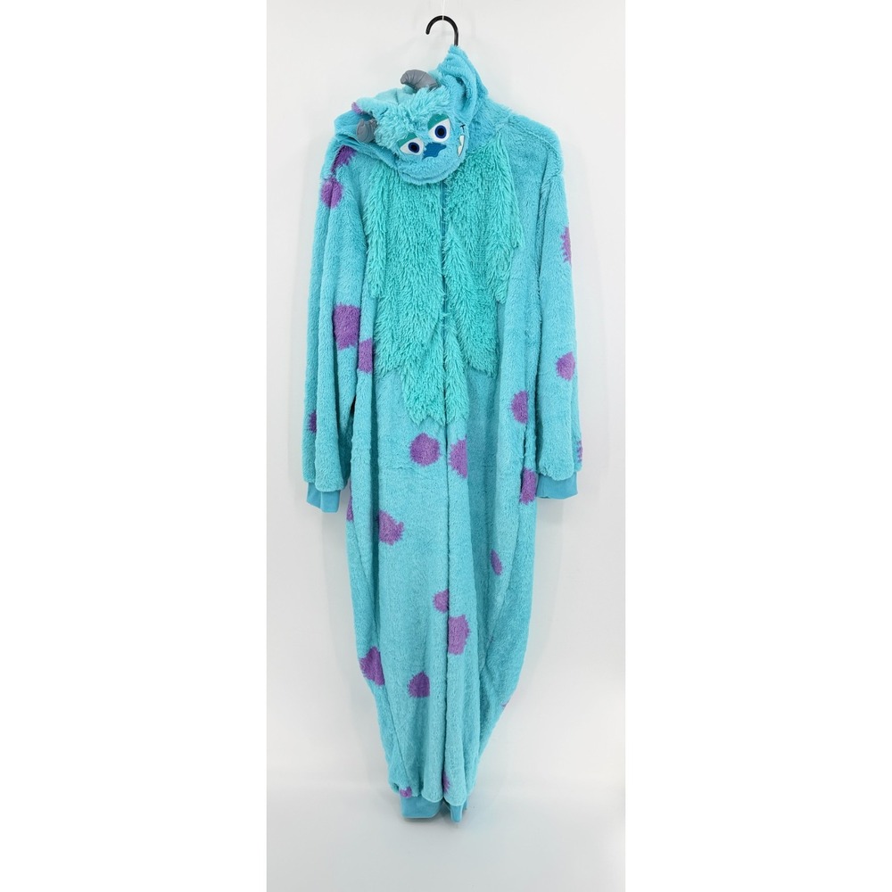 Disney Pixar Monsters Inc Sulley Adult Costume Suit Fleece Hooded L/XL Cosplay